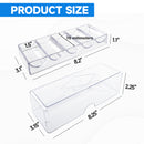 Acrylic Casino Chip Tray, Poker Chip Rack with Lid, Holds 100 Pieces Chips