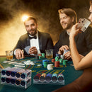 Acrylic Casino Chip Tray, Poker Chip Rack with Lid, Holds 100 Pieces Chips