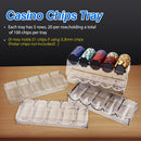 Acrylic Casino Chip Tray, Poker Chip Rack Holds 100 Pieces Chips