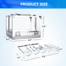 600pcs Acrylic Casino Poker Chip Case with 6 Trays