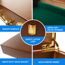 300/500 Counts Walnut Casino Poker Chips Carrier, Solid Wood Poker Chip Case