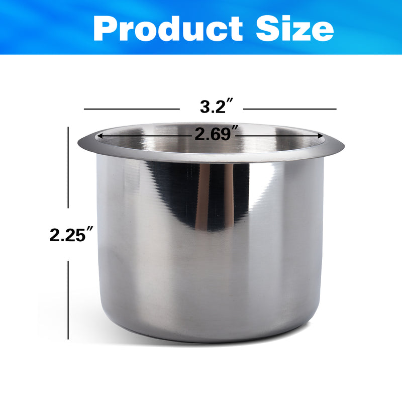 Dual Size Stainless Steel Cupholder