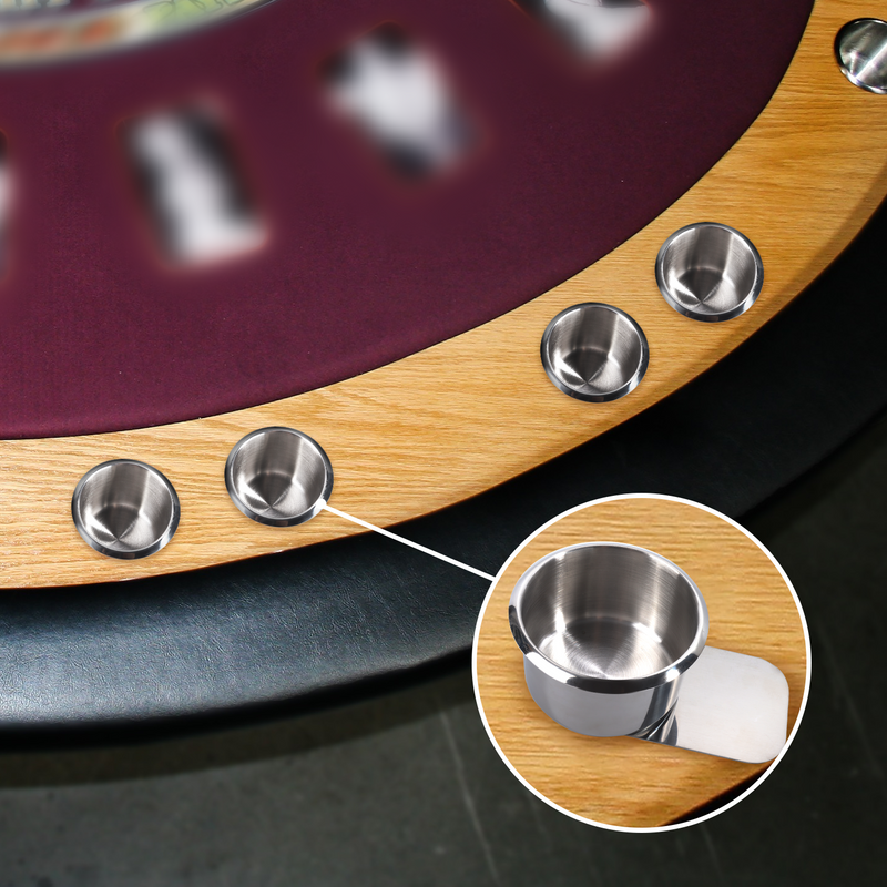 1/10 Pack Stainless Steel Slide Under Drink Cup Holder Table Cup Holder for Casino Poker Table,Boat,RV Car - Small/Jumbo Size