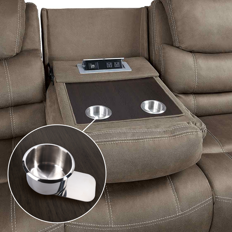 1/10 Pack Stainless Steel Slide Under Drink Cup Holder Table Cup Holder for Casino Poker Table,Boat,RV Car - Small/Jumbo Size