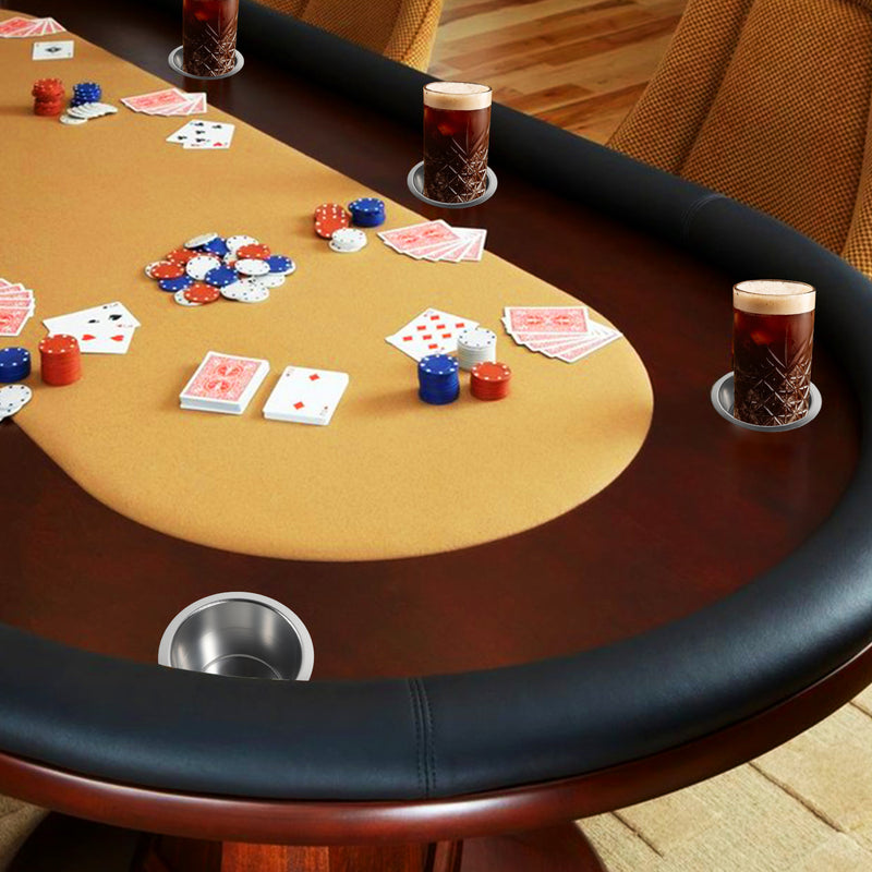 Sliver Jumbo Drop-in Poker Table Cup Holders for Casino Poker Table