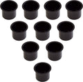 10-Pack Jumbo Aluminum Drop-in Cup Holders for Casino Poker Tables, Desk (Silver/Black/Blue/Gold)