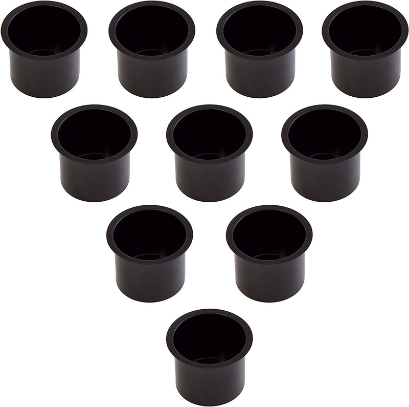 10 Core Jumbo Aluminum Drop-in Drink Cup Holders Table Cup Holder for Casino Poker Table,Boat,RV Car -Silver/Black/Blue/Gold