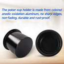 Black Jumbo Drop-in Poker Table Cup Holder for Casino Poker Table