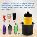 Black Jumbo Drop-in Poker Table Cup Holder for Casino Poker Table