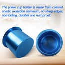 Blue Jumbo Drop-in Poker Table Cup Holder for Casino Poker Table