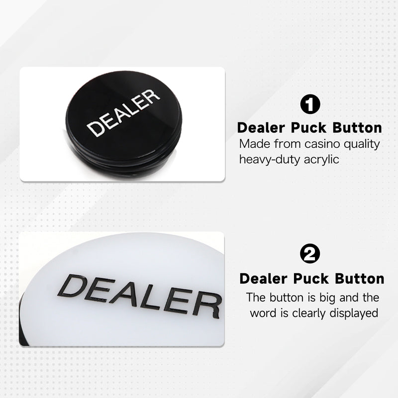 Double-Sided Casino Grade Acrylic Poker Dealer Puck Button