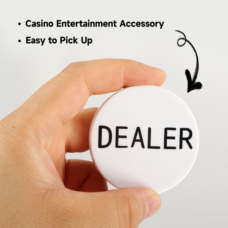 2" Small Blind, Big Blind, Dealer Puck Buttons - Casino Texas Hold‘em Poker Dealer Accessory