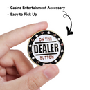 1.5" Metal Small Blind, Big Blind, Dealer Puck Buttons - Set of 3 Poker Dealer Button Set