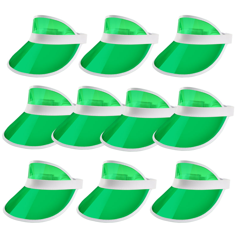 10 Packs Casino Vegas Style Poker Dealer Visors, Bingo Game Hats