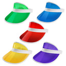 5 Packs Multi-color Casino Vegas Style Poker Dealer Visors, Bingo Game Hats