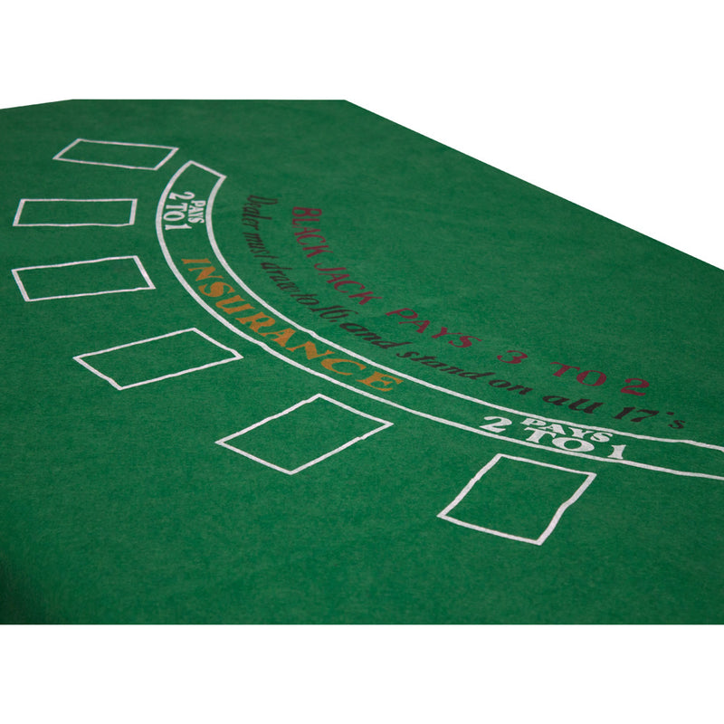 36" x 72" Portable Casino Blackjack Tabletop Felt Layout Mat