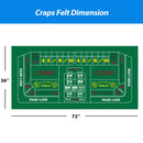 36" x 72" Portable Casino Craps Tabletop Felt Layout Mat