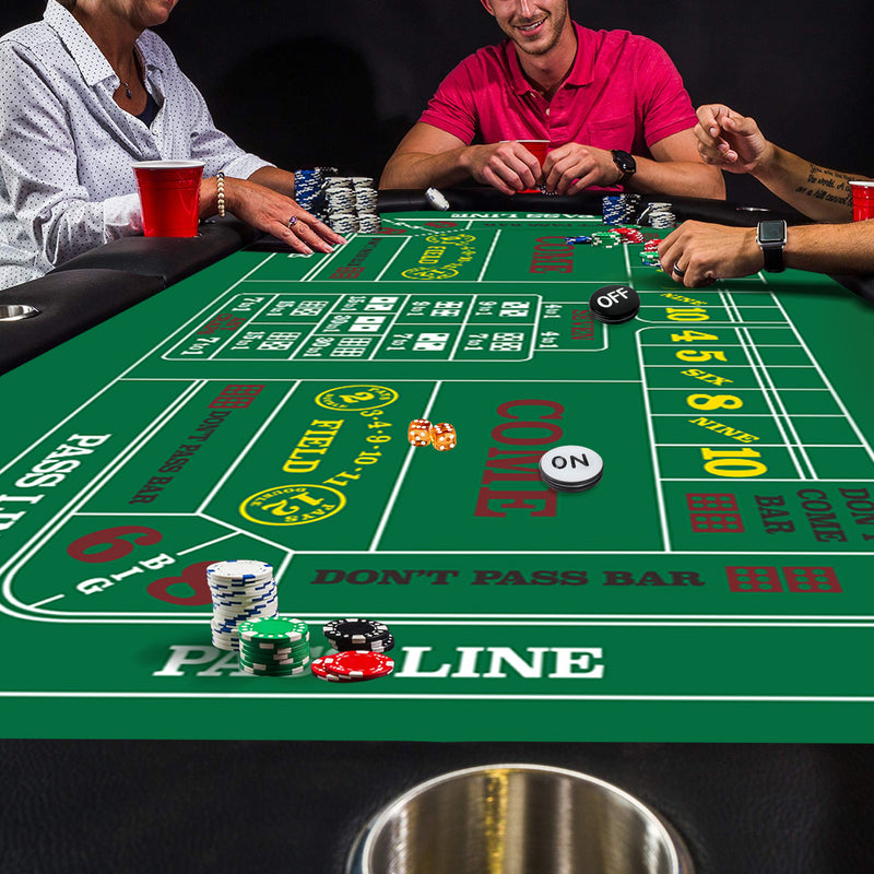 36" x 72" Portable Casino Craps Tabletop Felt Layout Mat
