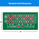 36" x 72" Portable Casino Roulette Tabletop Felt Layout Mat