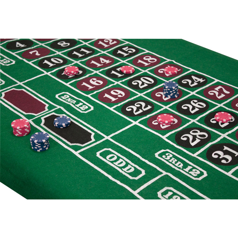 36"x72" Green Professional Roulette Portable Casino Tabletop Felt Layout Mat Casino Game Cover