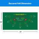 36" x 72" Portable Casino Baccarat Tabletop Felt Layout Mat