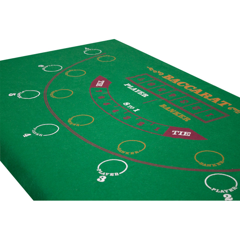36"x72" Green Professional Baccarat Portable Casino Tabletop Felt Layout Mat Casino Game Cover