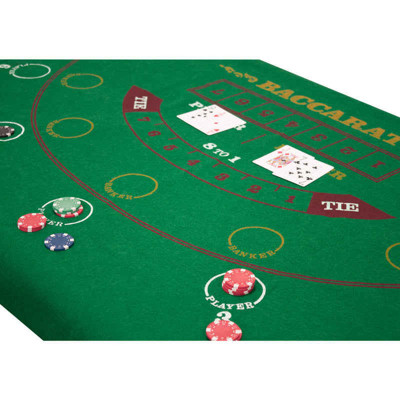 36" x 72" Portable Casino Baccarat Tabletop Felt Layout Mat