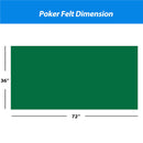 36" x 72" Portable Casino Blank Poker Tabletop Layout Felt