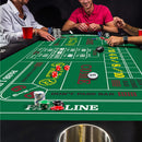 2-Sided 36" x 72" Casino Craps & Blackjack Tabletop Felt Layout Mat