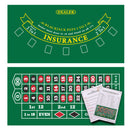 2-Sided 36" x 72" Casino Roulette & Blackjack Tabletop Felt Layout Mat