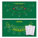 2-Sided 36" x 72" Casino Texas Holdem & Blackjack Tabletop Felt Layout Mat