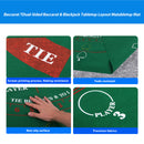 2-Sided 36" x 72" Casino Texas Holdem & Blackjack Tabletop Felt Layout Mat