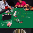 2-Sided 36" x 72" Casino Texas Holdem & Blackjack Tabletop Felt Layout Mat