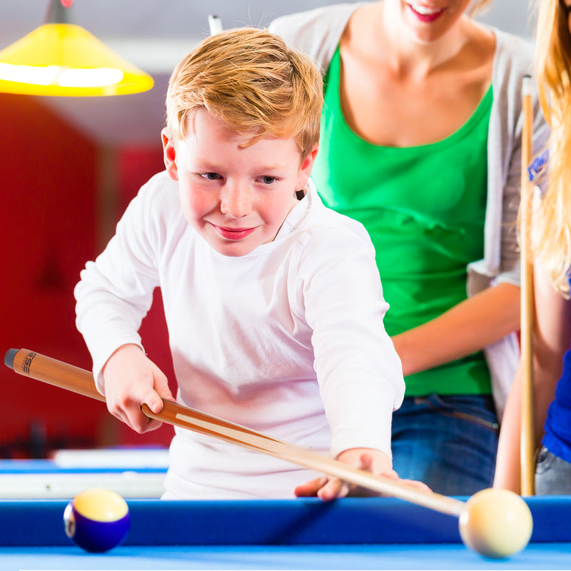 58" 1-Piece Canadian Maple Billiard Pool Cue Sticks, Hardwood House Bar Pool Cue - 4 Pack