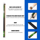 Set of 4 58" Canadian Maple Hardwood Billiard Pool Cue Sticks (Green)