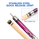 Set of 4 58" Canadian Maple Hardwood Billiard Pool Cue Sticks (Purple)