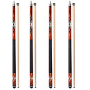 Set of 4 58" Canadian Maple Hardwood Billiard Pool Cue Sticks (Brown)