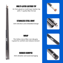 58" 2-Piece Slick Gray Fiberglass Graphite Composite Billiard Pool Cue Stick