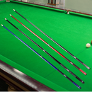 Set of 4 58" Slick Fiberglass Graphite Composite Billiard Pool Cue Sticks (Multi-Color)