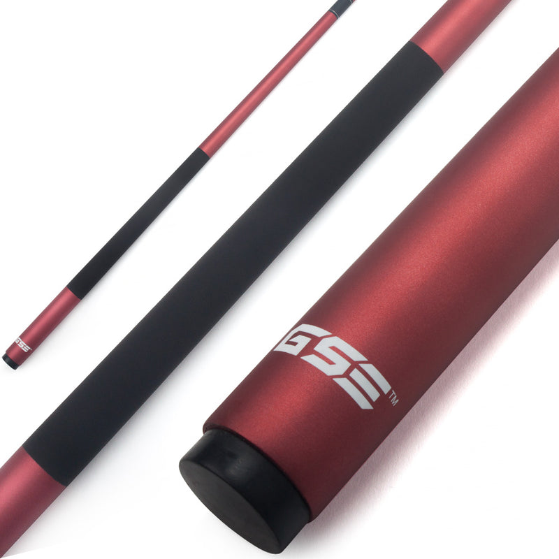 58" 2-Piece Fiberglass Graphite Composite Detachable Portable Billiard Pool Cue Stick for Commercial,Bar and House - Red (18oz-21oz Available)