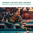 58" 2-Piece Matte Green Fiberglass Graphite Composite Billiard Pool Cue Stick