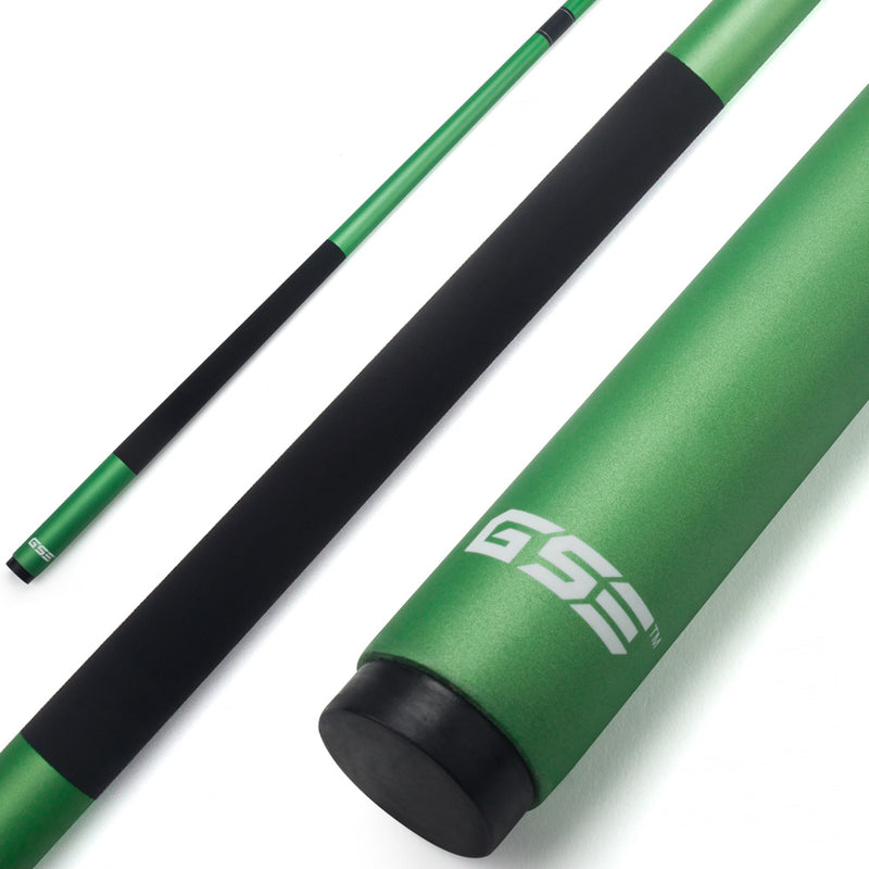 58" 2-Piece Fiberglass Graphite Composite Detachable Portable Billiard Pool Cue Stick for Commercial,Bar and House - Green (18-21oz)