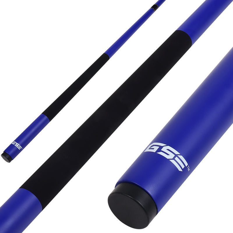 58" 2-Piece Matte Blue Fiberglass Graphite Composite Billiard Pool Cue Stick