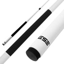 58" 2-Piece Matte White Fiberglass Graphite Composite Billiard Pool Cue Stick