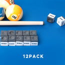 12-Pack of Billiard Pool Cue Chalks Pool Cue Aid Tool
