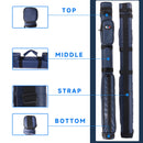 2x2 Hard Square Billiard Pool Cue Stick Carrying Case (5 Colors)
