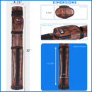 2x2 Hard Oval Billiard Pool Cue Stick Carrying Case (5 Colors)