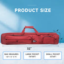 3x4 Heavy-Duty Nylon Pool Cue Stick Soft Carrying Bag