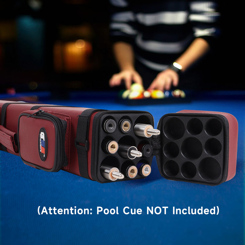 3x6 Square Hard Pool Cue Case, Billiard Stick Carrying Case for 3 Sticks, Billiard Cue Cases