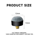 12mm/13mm Billiard Pool Cue Stick Screw-on Soft Tips Replacement Pool Cue Tips